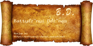 Battyányi Dénes névjegykártya